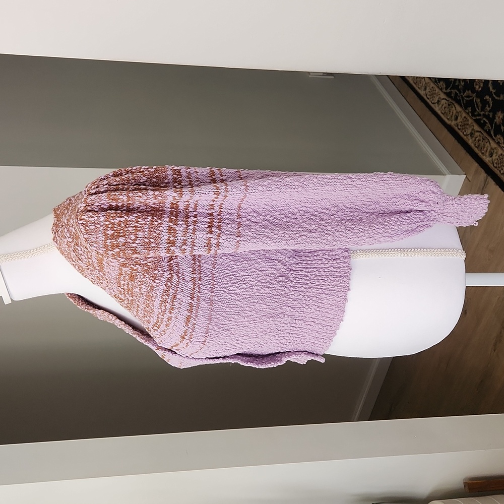 J Crew Reversible Space-Dyed Cardigan Sweater in Dusty Mauve S - Picture 6 of 17